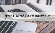 苏州大学（苏州大学法学录取分数线2023）