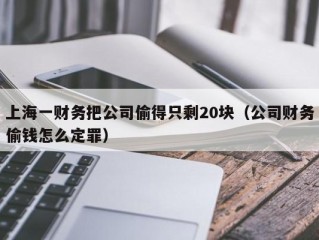 上海一财务把公司偷得只剩20块（公司财务偷钱怎么定罪）