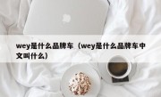 wey是什么品牌车（wey是什么品牌车中文叫什么）