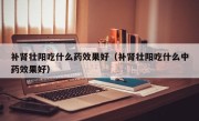 补肾壮阳吃什么药效果好（补肾壮阳吃什么中药效果好）