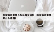 华谊集团董事长与总裁全辞职（华谊集团董事长什么级别）