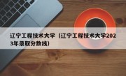 辽宁工程技术大学（辽宁工程技术大学2023年录取分数线）