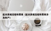 起诉离婚流程和费用（起诉离婚流程和费用涉及财产）