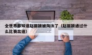 全世界都知道赵丽颖被淘汰了（赵丽颖通过什么比赛出道）