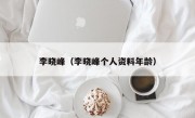 李晓峰（李晓峰个人资料年龄）