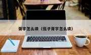 胥字怎么读（伍子胥字怎么读）