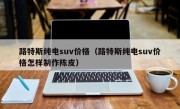 路特斯纯电suv价格（路特斯纯电suv价格怎样制作陈皮）