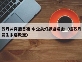 苏丹冲突后首夜:中企关灯躲避袭击（曝苏丹发生未遂政变）