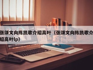 张颂文向陈凯歌介绍高叶（张颂文向陈凯歌介绍高叶lp）