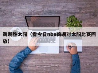 鹈鹕胜太阳（看今日nba鹈鹕对太阳比赛回放）