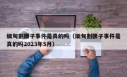 缅甸割腰子事件是真的吗（缅甸割腰子事件是真的吗2023年5月）