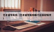 艺术留学机构（艺术留学机构哪个比较好知乎）