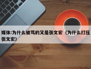 媒体:为什么被骂的又是张文宏（为什么打压张文宏）