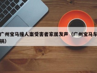 广州宝马撞人案受害者家属发声（广州宝马车祸）