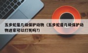 五步蛇是几级保护动物（五步蛇是几级保护动物进家可以打死吗?）