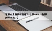 苹果史上最贵新品遇冷:砍单95%（最贵iphone来了）