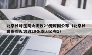 北京长峰医院火灾致29死原因公布（北京长峰医院火灾致29死原因公布1）