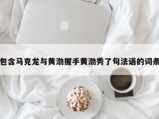 包含马克龙与黄渤握手黄渤秀了句法语的词条