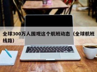 全球300万人围观这个航班动态（全球航班线路）