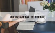 储蓄率创近年新高（历年储蓄率）