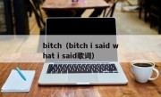 bitch（bitch i said what i said歌词）