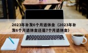 2023年补发6个月退休金（2023年补发6个月退休金还是7个月退休金）