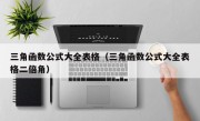 三角函数公式大全表格（三角函数公式大全表格二倍角）